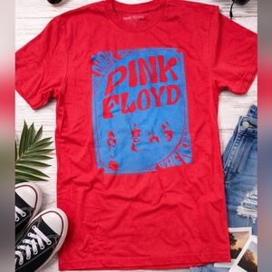 Red Pink Floyd Graphic T-Shirt